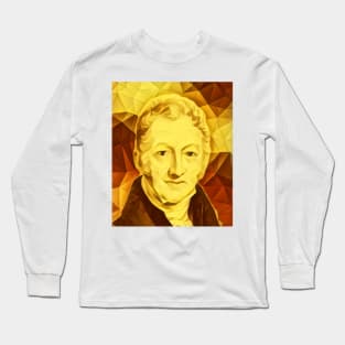 Thomas Robert Malthus Golden Portrait | Thomas Robert Malthus Artwork 9 Long Sleeve T-Shirt